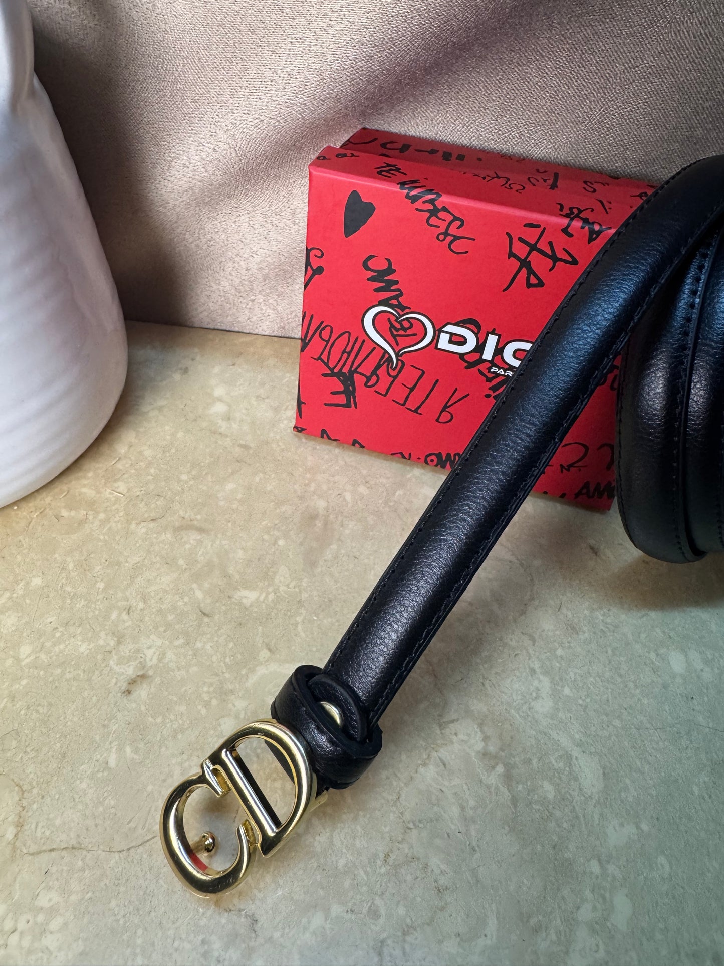 Dior Δερμάτινη ζώνη