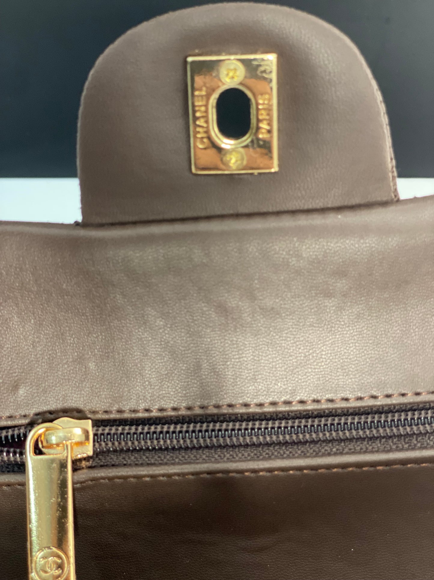 Chanel classic  flap brown