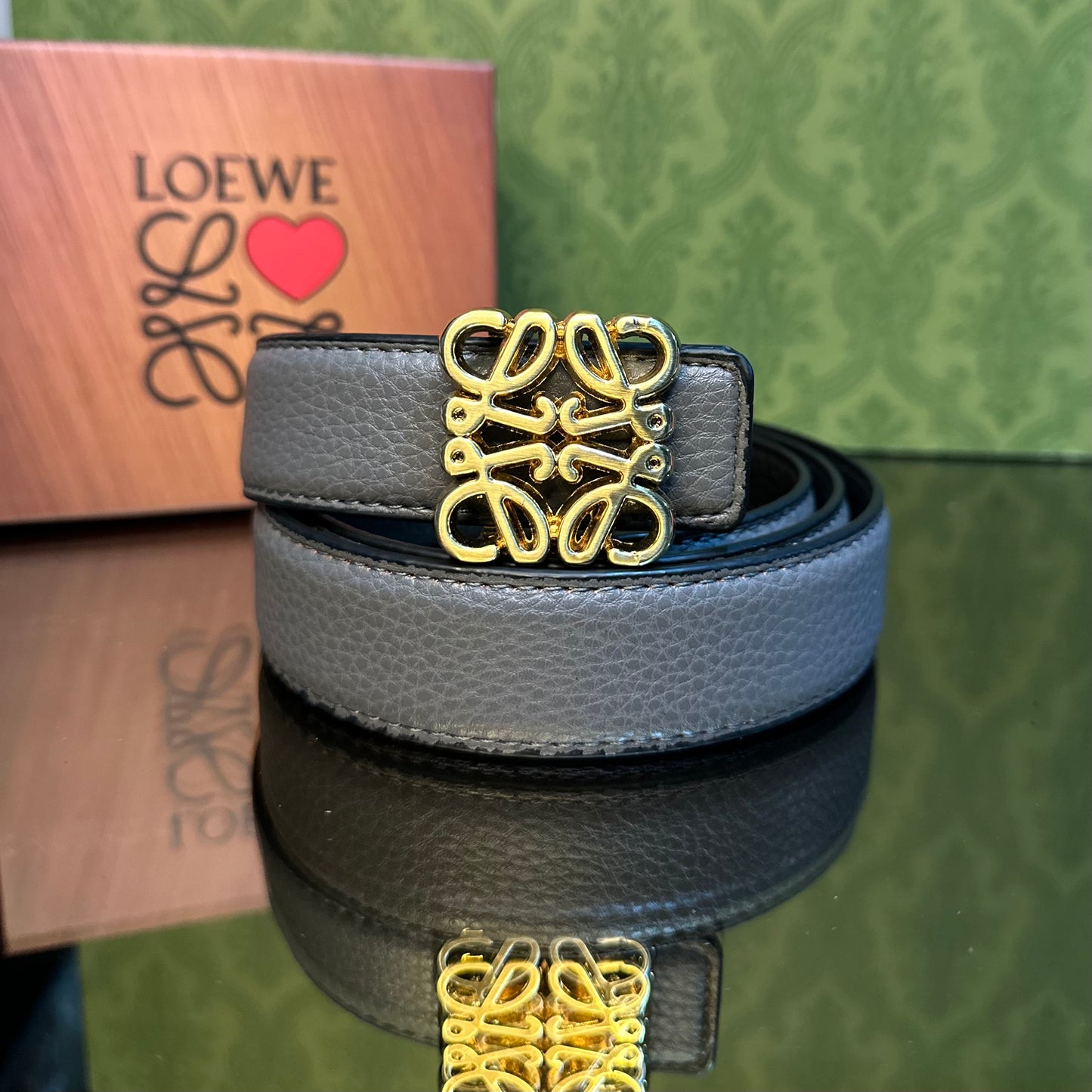 LOEWE  Δερμάτινη ζώνη διπλή