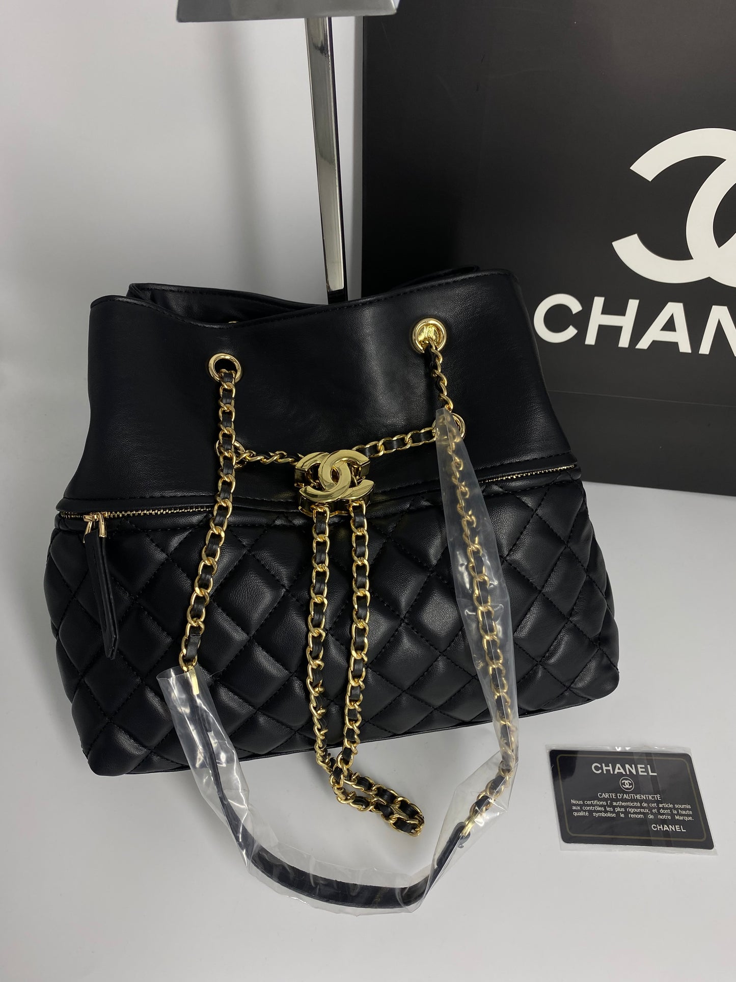 CHANEL DRAWSTRING SHOPPING block