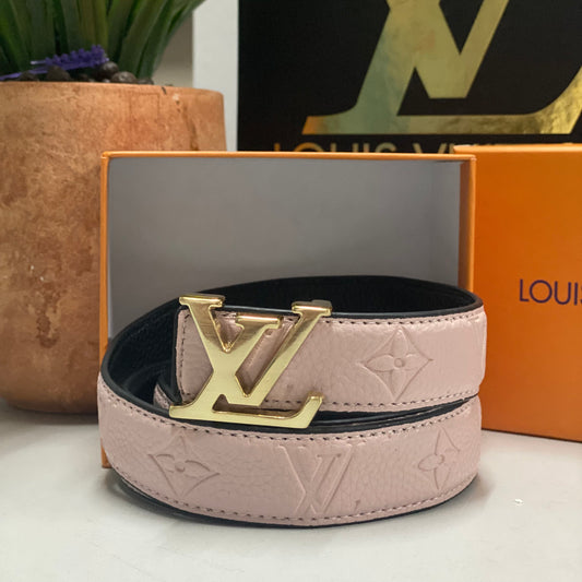 Ζώνη Δερμάτινη διπλής όψεως Louis Vuitton ροζ και μαύρο