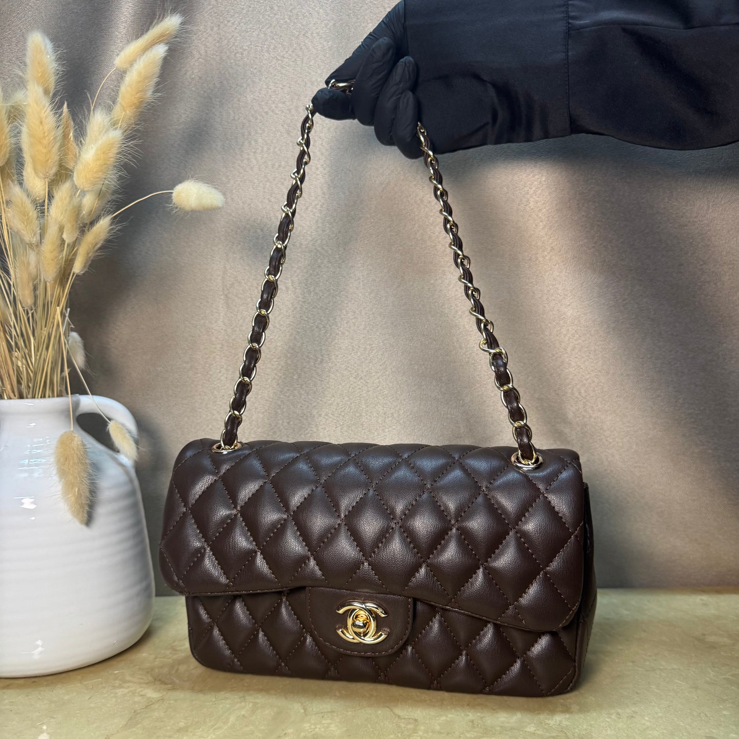 CHANEL classic  flap Σοκολά￼