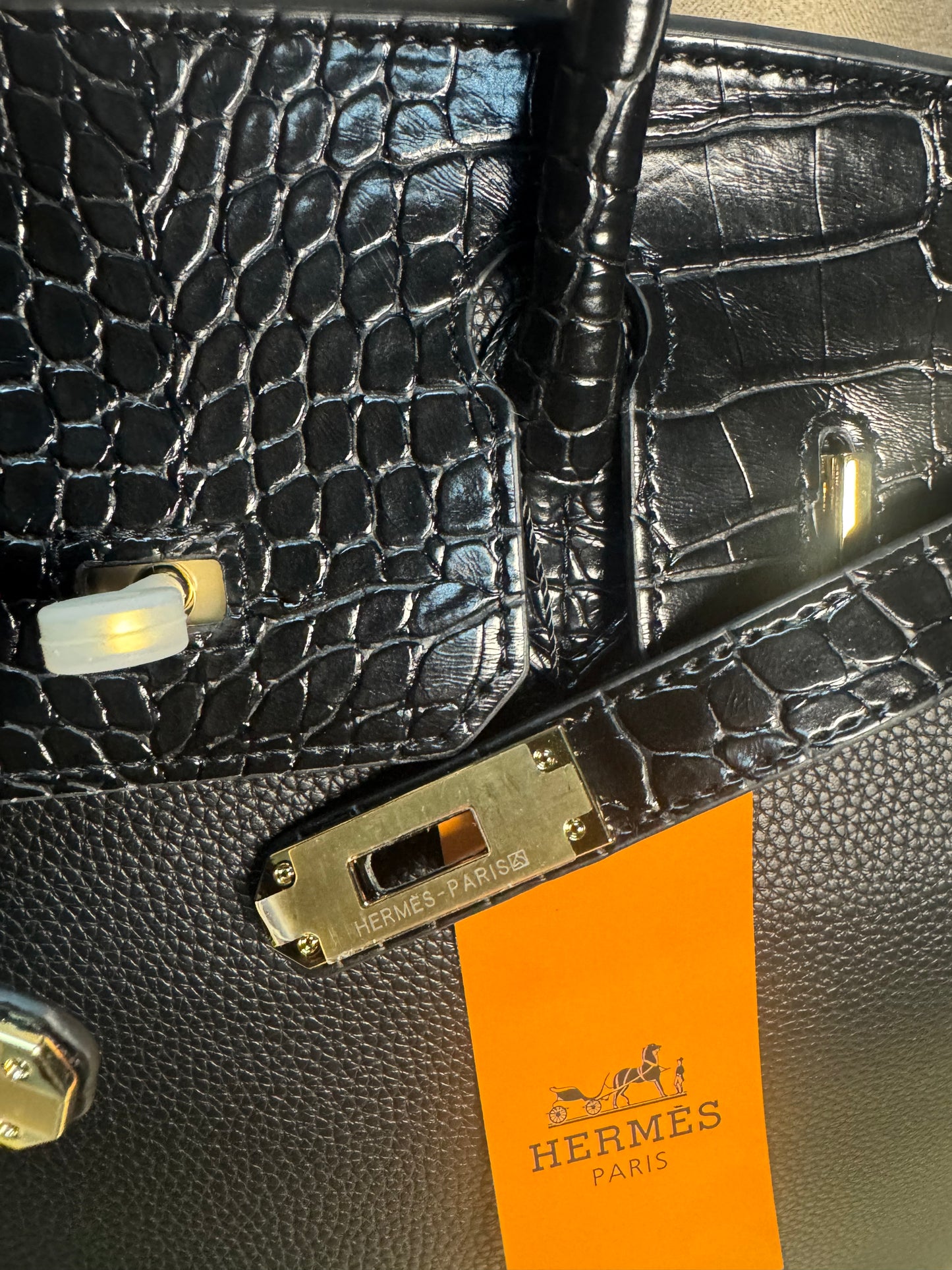 Hermes Birkin Κρόκο ￼￼￼