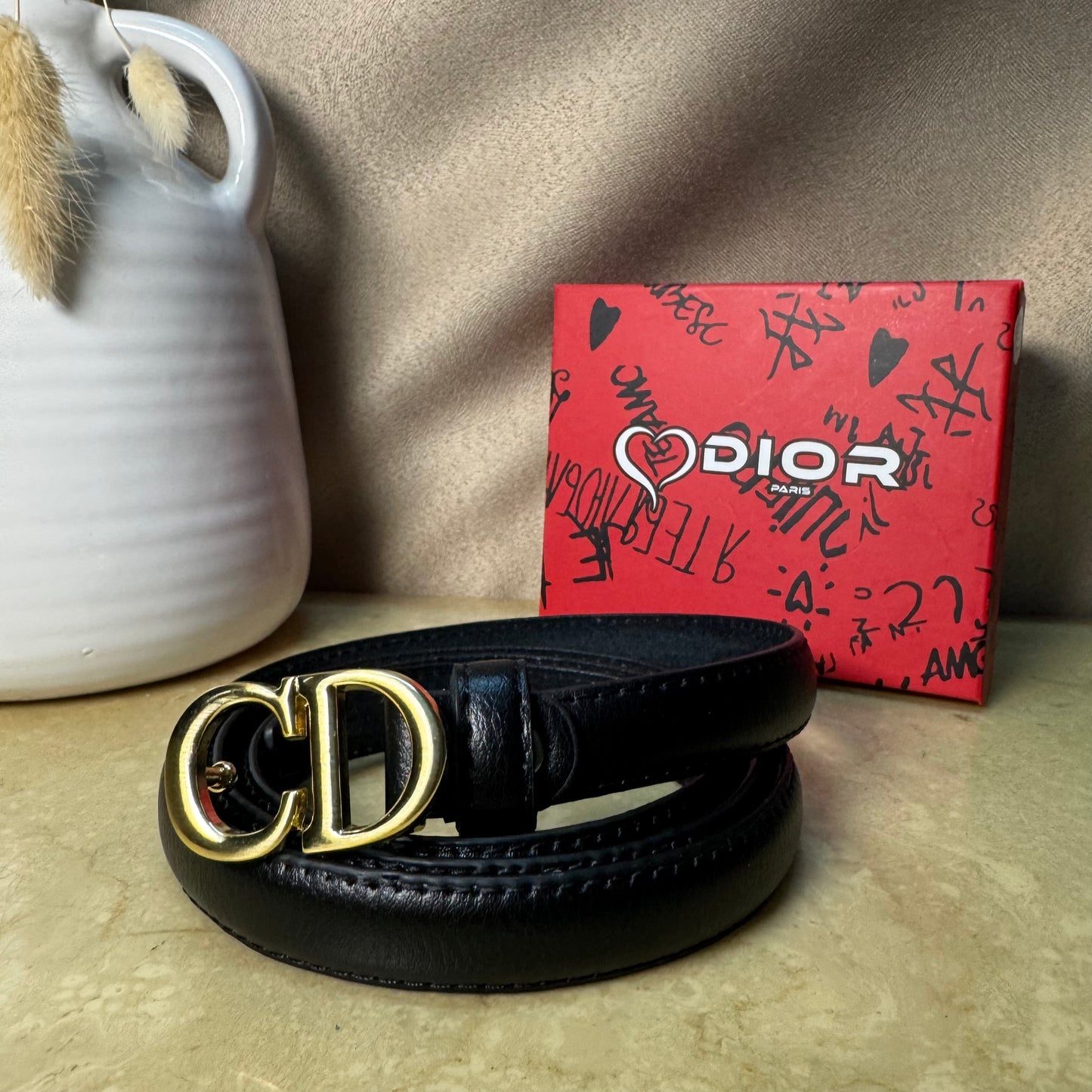 Dior Δερμάτινη ζώνη