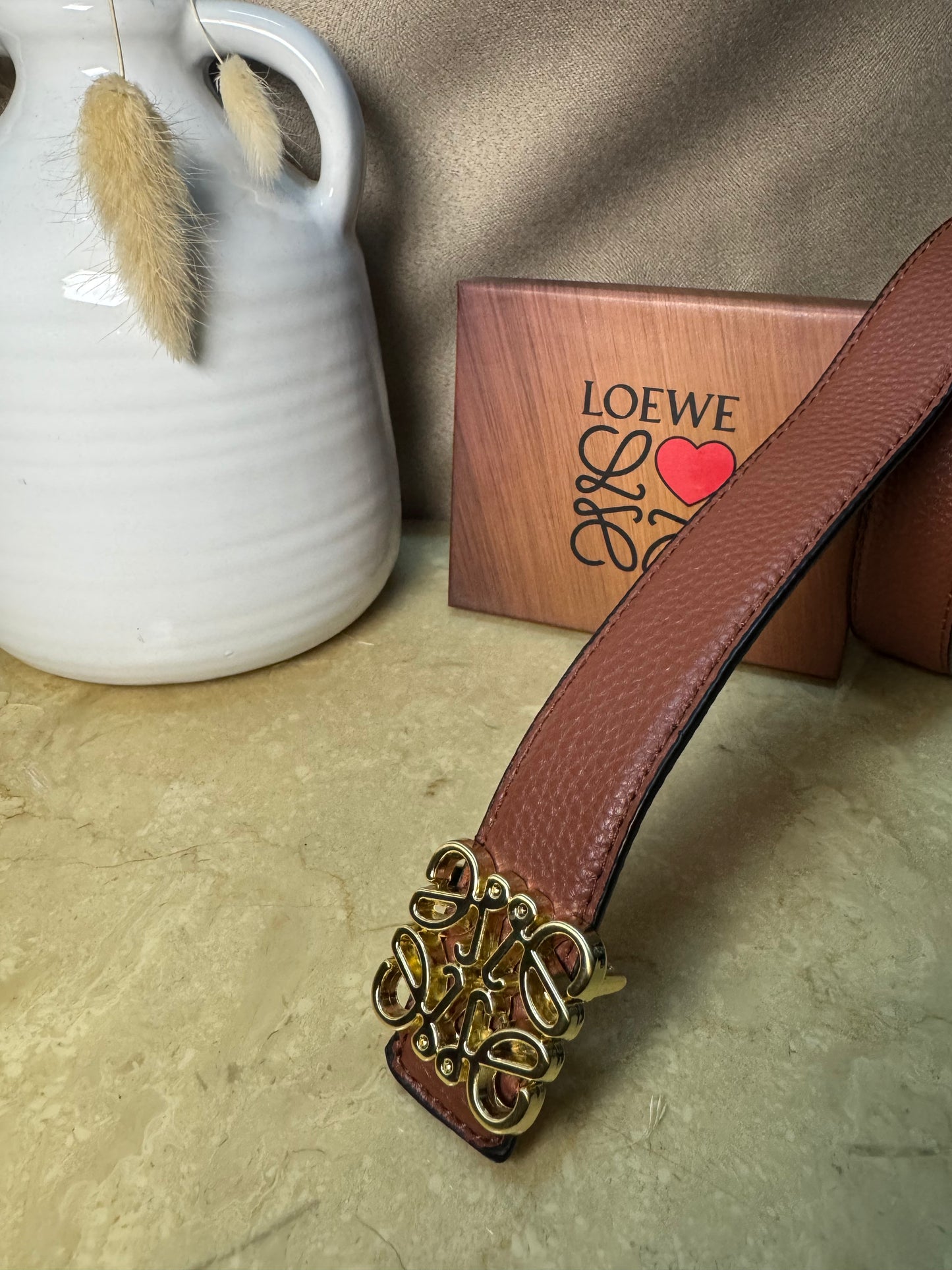 LOEWE Δερμάτινη ζώνη διπλής όψης￼