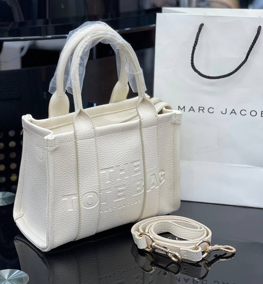 MARC JACOBS TOTEBAG WHITE   MEDIUM